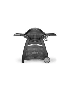 Weber Barbecue à Gaz Q 3200 Noir Avec Chariot Et Lampe