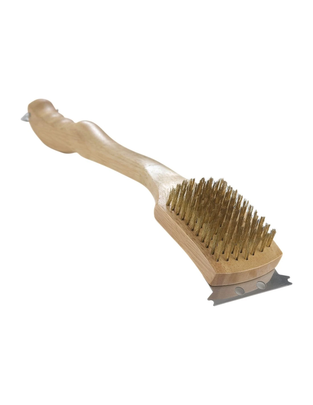 Napoleon Brosse De Barbecue Avec Manche En Bois, Laiton Et Racloir 3 Napoleon Brosse De Barbecue Avec Manche En Bois, Laiton Et Racloir