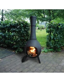 ESSCHERT DESIGN Cheminée D'extérieur H.144 Cm Ou Grand Chauffe Terrasse