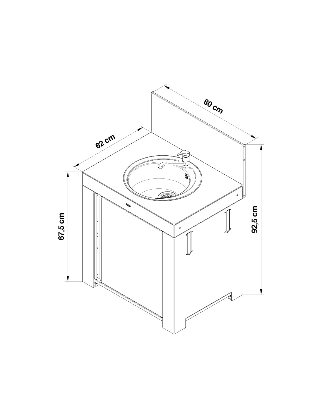 ENO Module évier - Modulo Cuisine D'extérieur - Inox 7 ENO Module évier - Modulo Cuisine D'extérieur - Inox – Image 5
