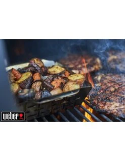 Panier à Légumes Deluxe - Acier Inoxydable, Carré - Weber -Grillissimo Magasin panier a legumes deluxe acier inoxydable carre weber 10