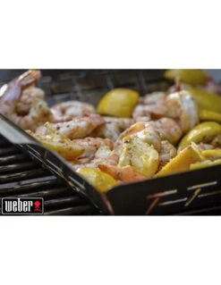 Panier à Légumes Deluxe - Acier Inoxydable, Carré - Weber -Grillissimo Magasin panier a legumes deluxe acier inoxydable carre weber 6