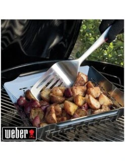 Panier à Légumes Deluxe - Acier Inoxydable, Carré - Weber -Grillissimo Magasin panier a legumes deluxe acier inoxydable carre weber 8
