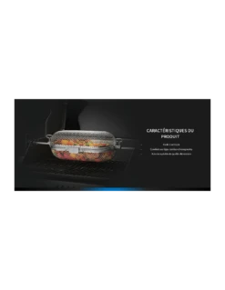 Panier à Légumes Sur Rôtissoire Pour Barbecue - Napoleon -Grillissimo Magasin panier a legumes sur rotissoire pour barbecue napoleon 1