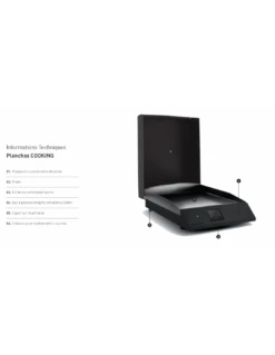 Plancha COOKING électrique Noire - Forge Adour -Grillissimo Magasin plancha cooking electrique noire forge adour 2