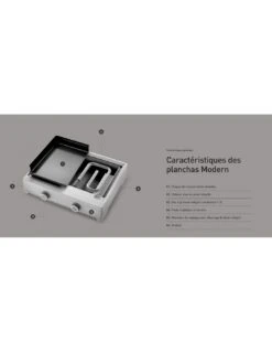 Plancha Modern G60 à Gaz Acier Noir Et Gris Clair - Forge Adour -Grillissimo Magasin plancha modern g60 a gaz acier noir et gris clair forge adour 6