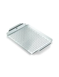 Plat De Cuisson Deluxe - Acier Inoxydable, Rectangle - Weber -Grillissimo Magasin plat de cuisson deluxe acier inoxydable rectangle weber 1