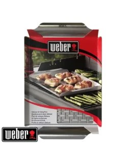 Plat De Cuisson Deluxe - Acier Inoxydable, Rectangle - Weber -Grillissimo Magasin plat de cuisson deluxe acier inoxydable rectangle weber 3