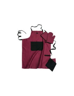 Delta Set De Cuisson Barbecue Tablier, Gant, Manique Et Torchon