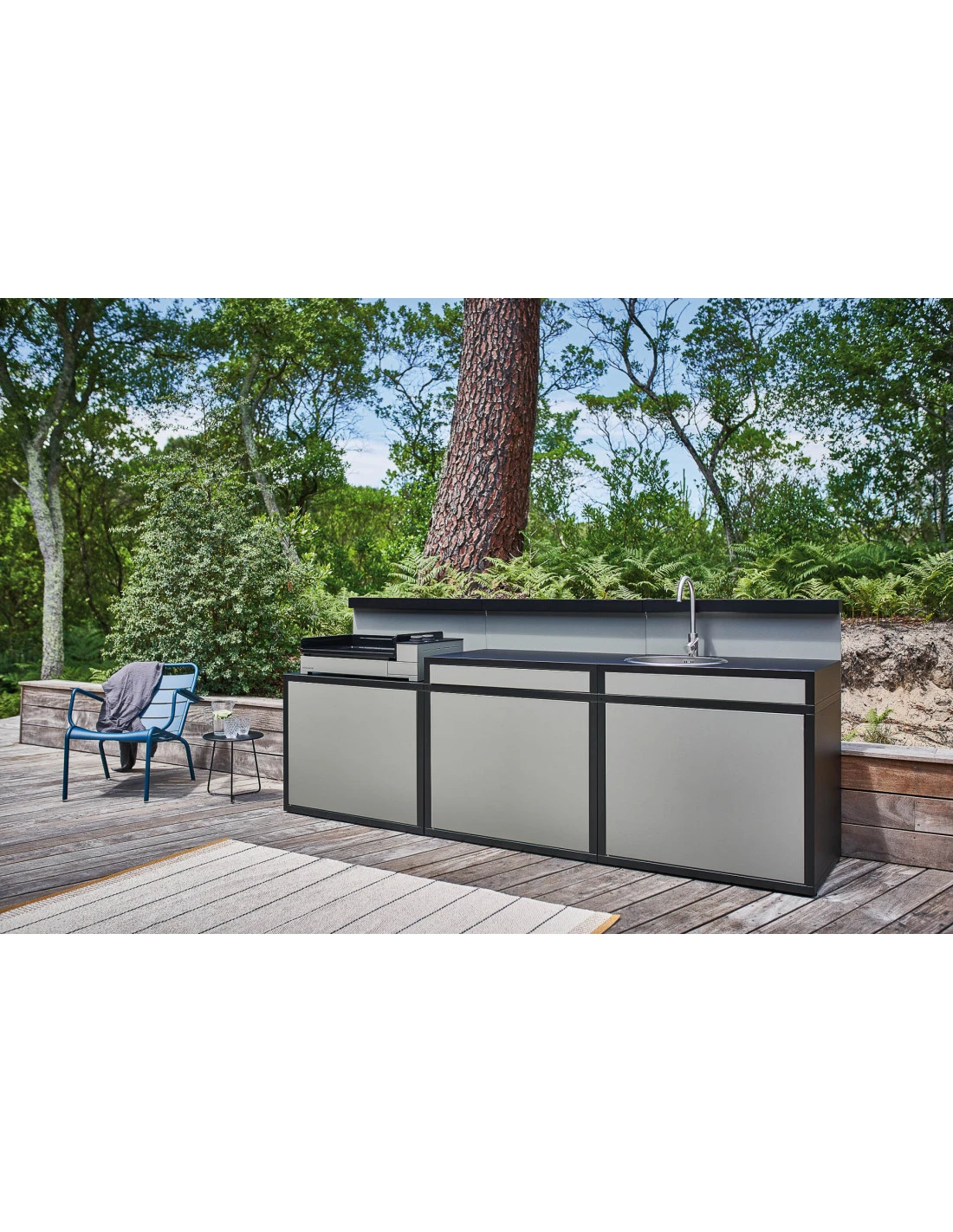 Support Plancha SPAF NG Acier Noir Et Gris Clair - Forge Adour 4 Support Plancha SPAF NG Acier Noir Et Gris Clair - Forge Adour – Image 2